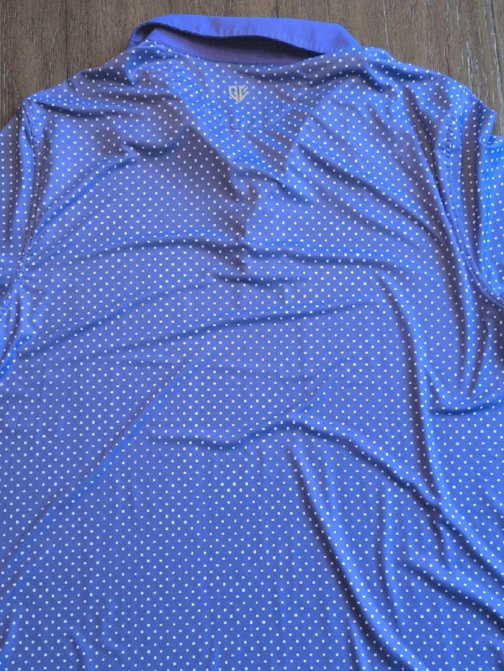 Men's Graham Luxe Purple Micro-Dot Performance Polo - Picture 6 of 6